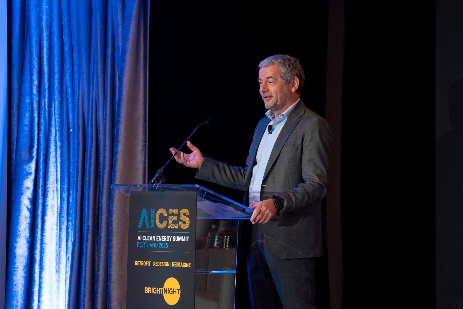 Speaker presenting at the AICES Conference, Benson Hotel